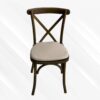 Elegant Backcross Dining Chair, With Cushion - Thumbnail Image 1