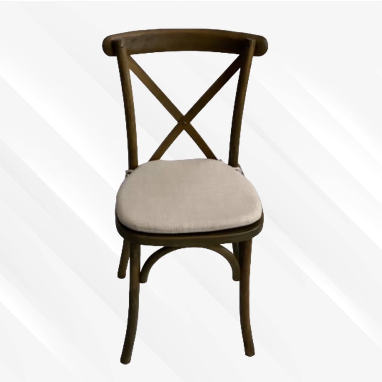 Elegant Backcross Dining Chair, With Cushion