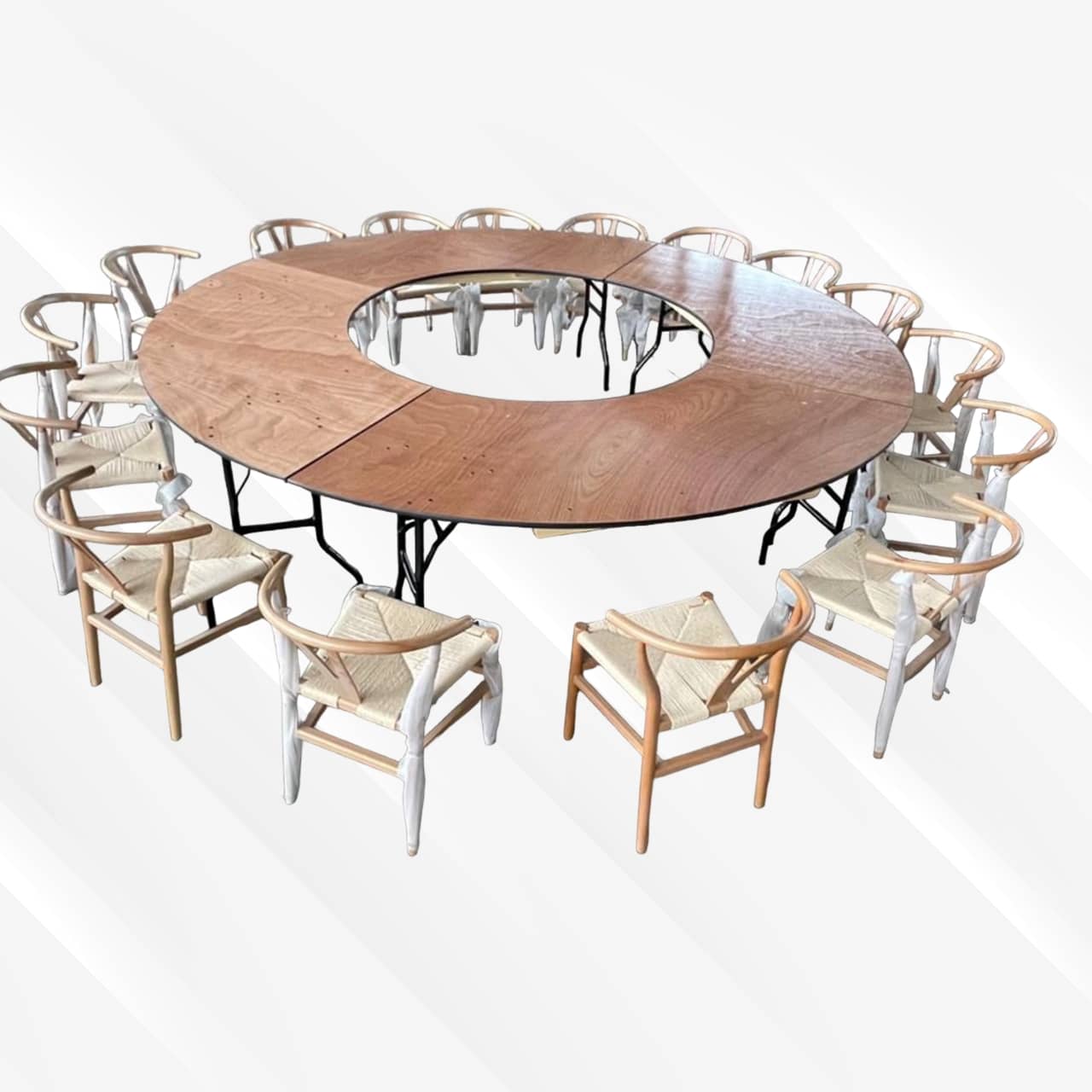 Serpentine Wooden Dining Table