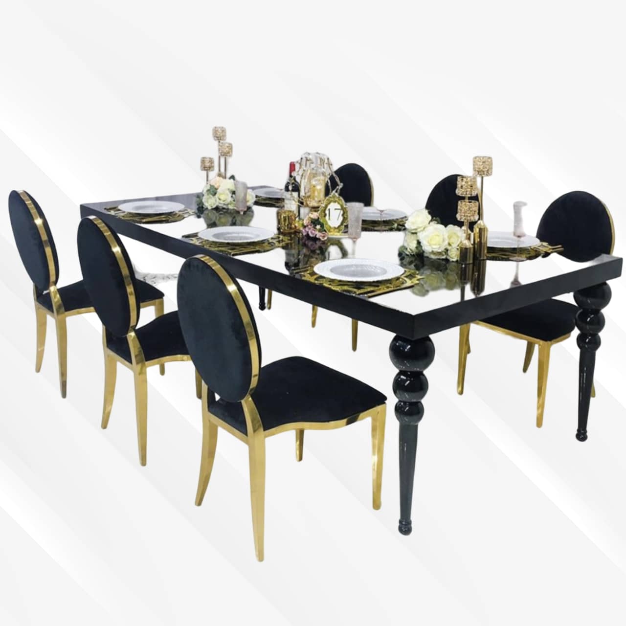 Rectangular Black Dinning table