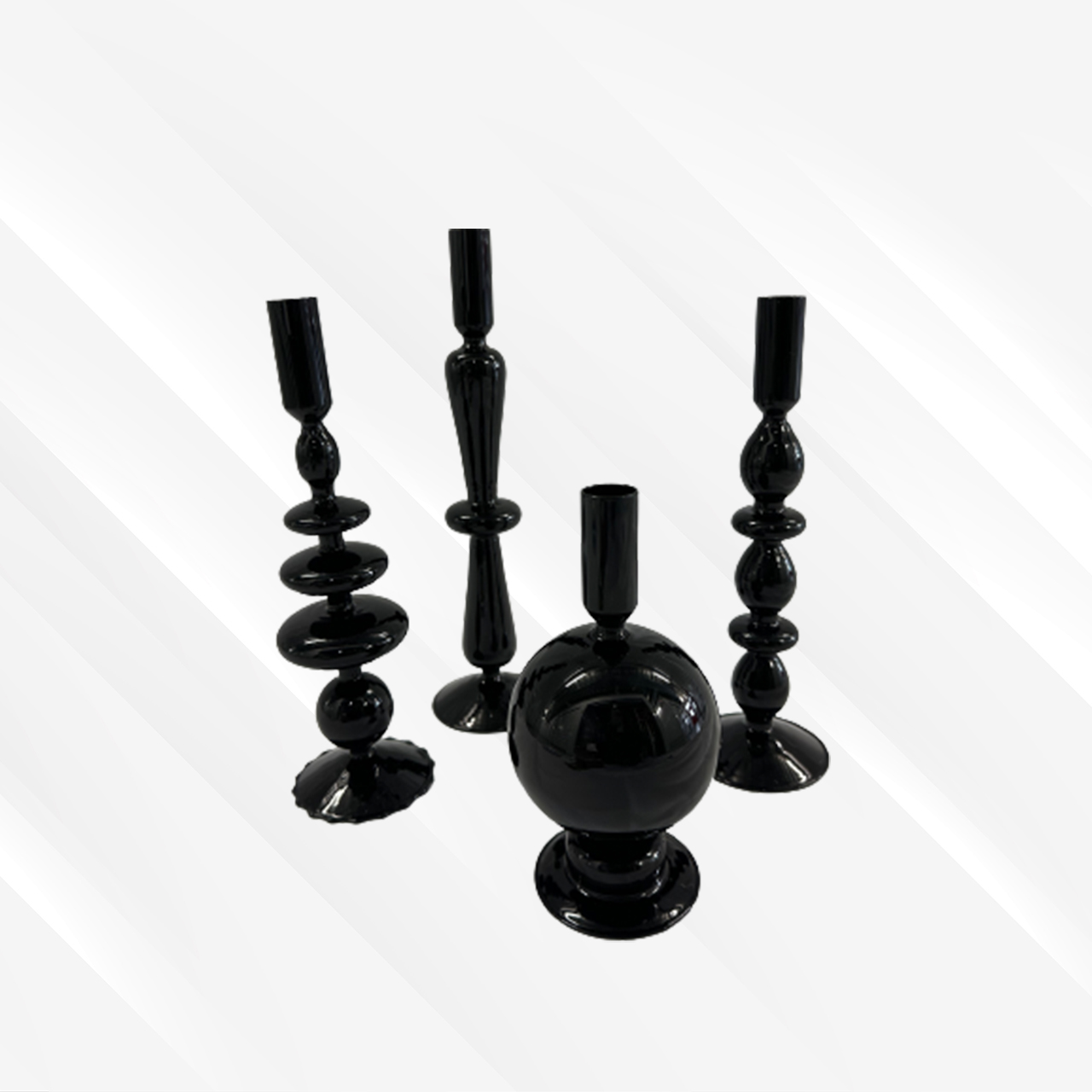 Black Candle holder set