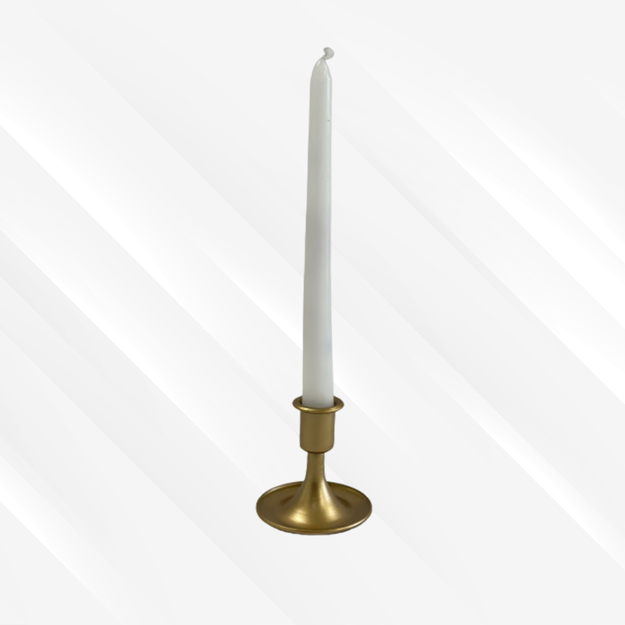 Gold low candle holder with candle